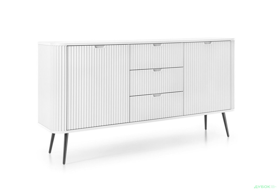 Комод Perfect Home Зова / Zova 2-дверний з 3 шухлядами 168 см, білий, чорні ніжки - Зображення 5 Зображення 5 - Комод Perfect Home Зова / Zova 2-дверний з 3 шухлядами 168 см, білий, чорні ніжки