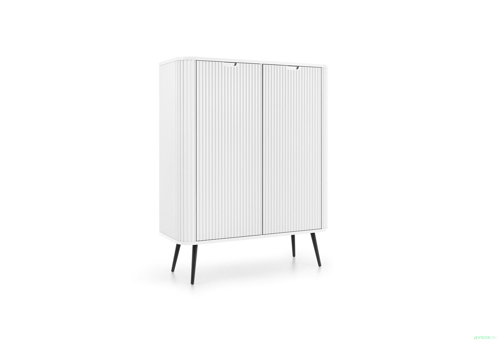 Комод Perfect Home Зова / Zova 2-дверний 103 см, білий, чорні ніжки - Зображення 5 Зображення 5 - Комод Perfect Home Зова / Zova 2-дверний 103 см, білий, чорні ніжки