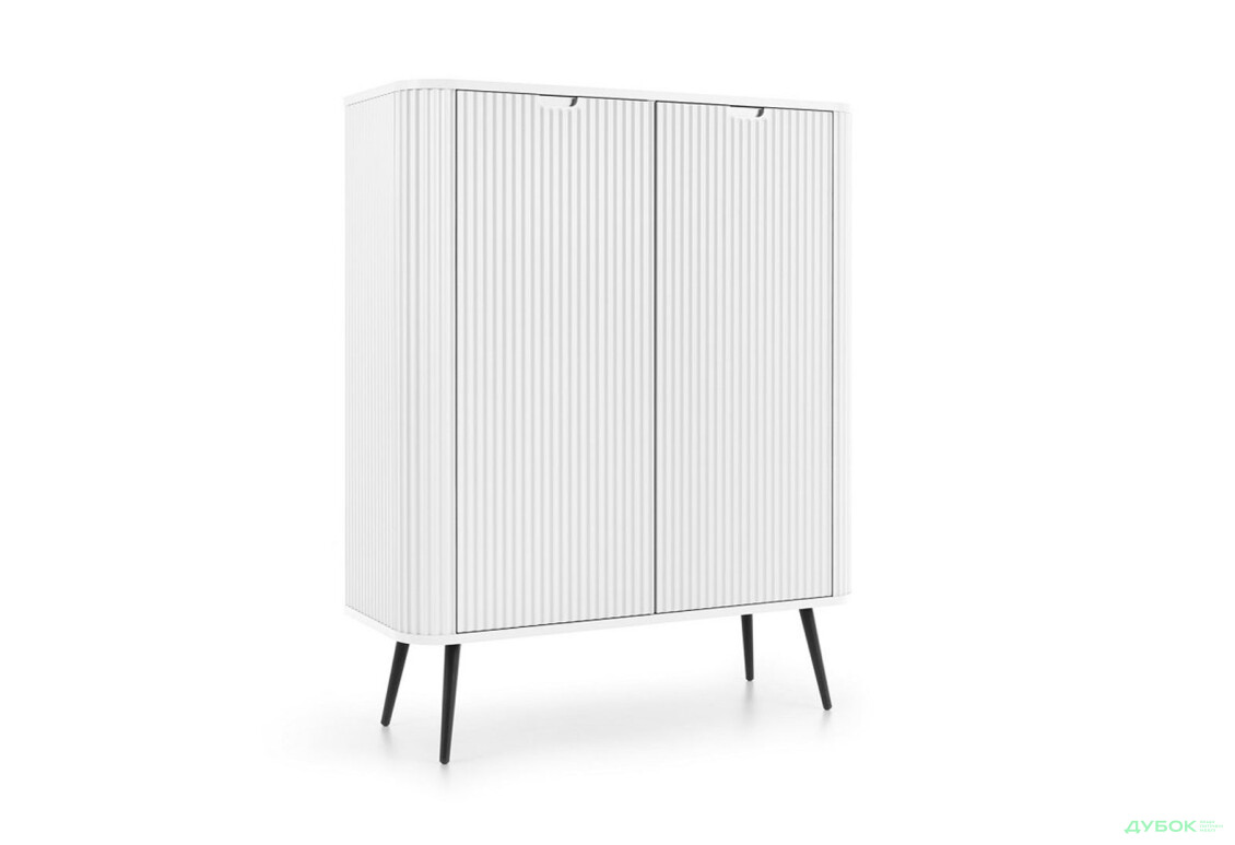 Комод Perfect Home Зова / Zova 2-дверний 103 см, білий, чорні ніжки - Зображення 5 Зображення 5 - Комод Perfect Home Зова / Zova 2-дверний 103 см, білий, чорні ніжки