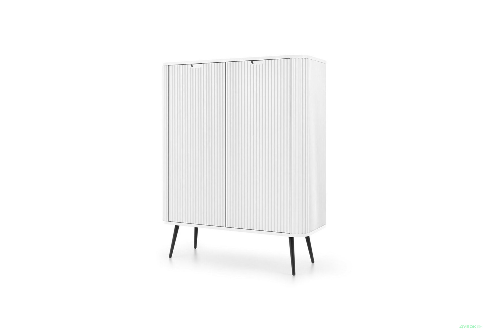 Комод Perfect Home Зова / Zova 2-дверний 103 см, білий, чорні ніжки - Зображення 1 Зображення 1 - Комод Perfect Home Зова / Zova 2-дверний 103 см, білий, чорні ніжки