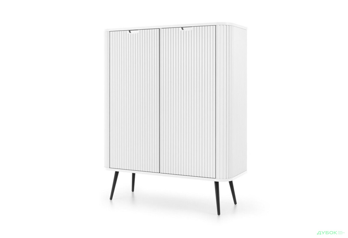 Комод Perfect Home Зова / Zova 2-дверний 103 см, білий, чорні ніжки - Зображення 1 Зображення 1 - Комод Perfect Home Зова / Zova 2-дверний 103 см, білий, чорні ніжки