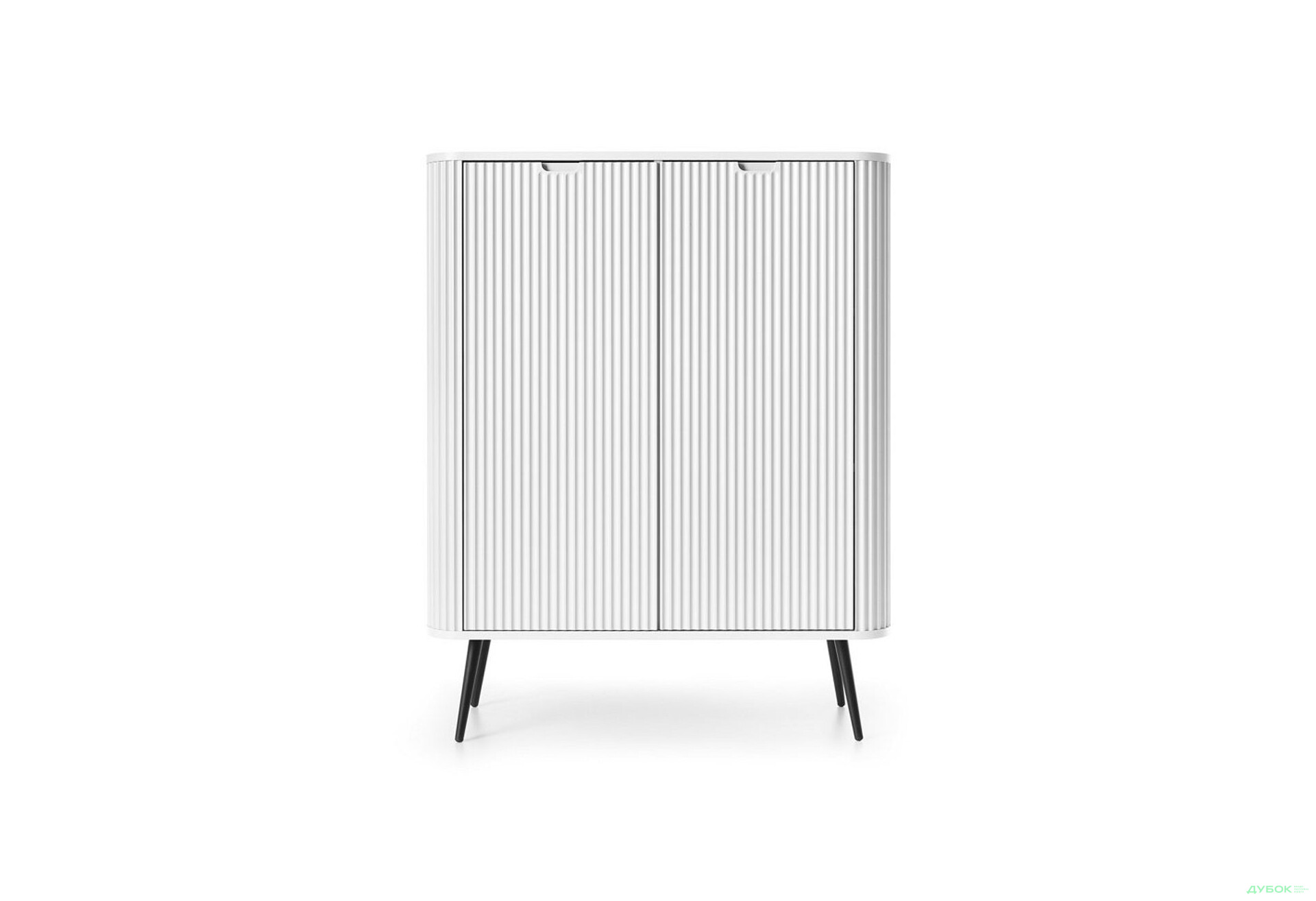 Комод Perfect Home Зова / Zova 2-дверний 103 см, білий, чорні ніжки - Зображення 2 Зображення 2 - Комод Perfect Home Зова / Zova 2-дверний 103 см, білий, чорні ніжки