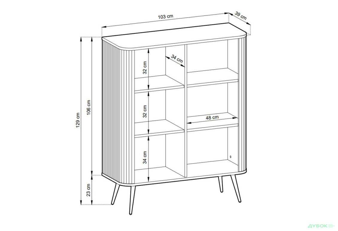 Комод Perfect Home Зова / Zova 2-дверний 103 см, білий, чорні ніжки - Зображення 6 Зображення 6 - Комод Perfect Home Зова / Zova 2-дверний 103 см, білий, чорні ніжки