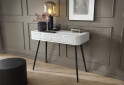 Стол туалетный Perfect Home Зова / Zova с 2 ящиками 103 см, белый, черные ножки - Изображение 4 Изображение 4 - Стол туалетный Perfect Home Зова / Zova с 2 ящиками 103 см, белый, черные ножки
