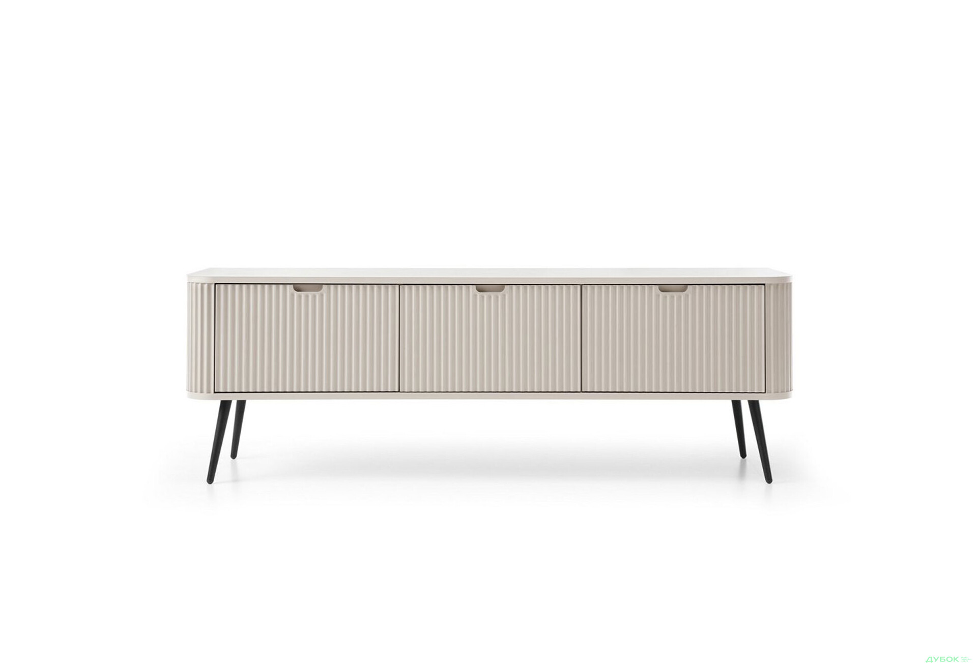 Тумба под ТВ Perfect Home Зова / Zova с 3 дверками 168 см, кашемир, черные ножки - Изображение 2 Изображение 2 - Тумба под ТВ Perfect Home Зова / Zova с 3 дверками 168 см, кашемир, черные ножки