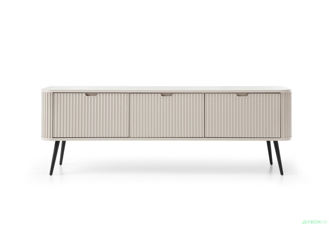 Тумба под ТВ Perfect Home Зова / Zova с 3 дверками 168 см, кашемир, черные ножки - Изображение 2 Изображение 2 - Тумба под ТВ Perfect Home Зова / Zova с 3 дверками 168 см, кашемир, черные ножки