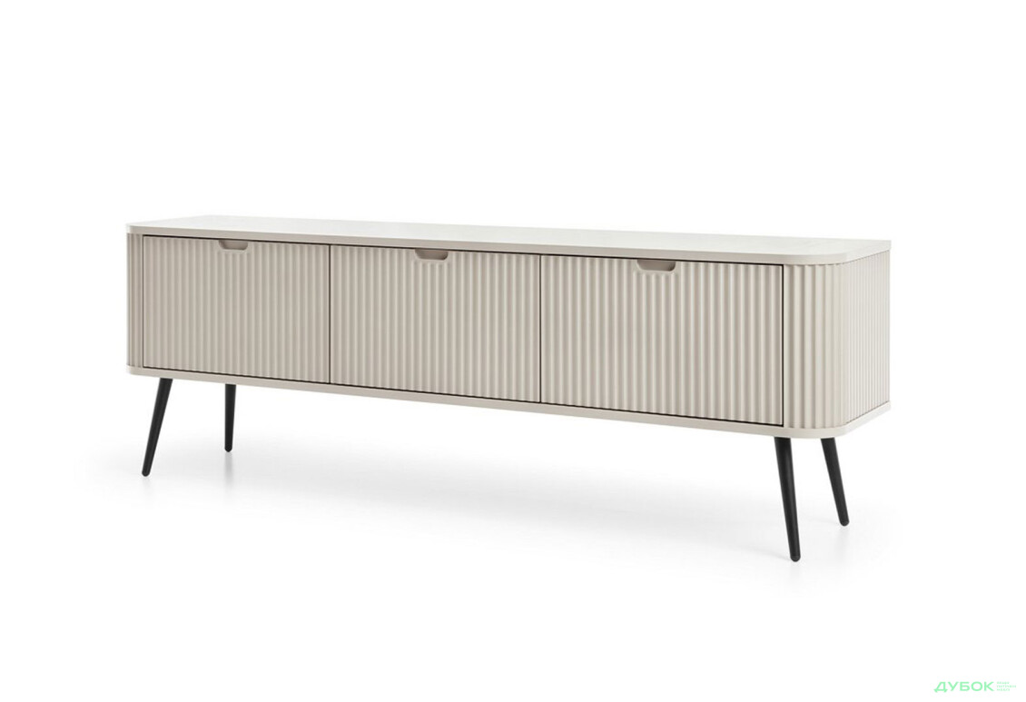 Тумба под ТВ Perfect Home Зова / Zova с 3 дверками 168 см, кашемир, черные ножки - Изображение 1 Изображение 1 - Тумба под ТВ Perfect Home Зова / Zova с 3 дверками 168 см, кашемир, черные ножки