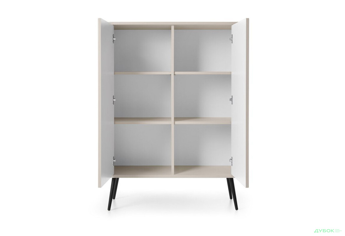 Комод Perfect Home Зова / Zova 2-дверний 103 см, кашемір, чорні ніжки - Зображення 3 Зображення 3 - Комод Perfect Home Зова / Zova 2-дверний 103 см, кашемір, чорні ніжки