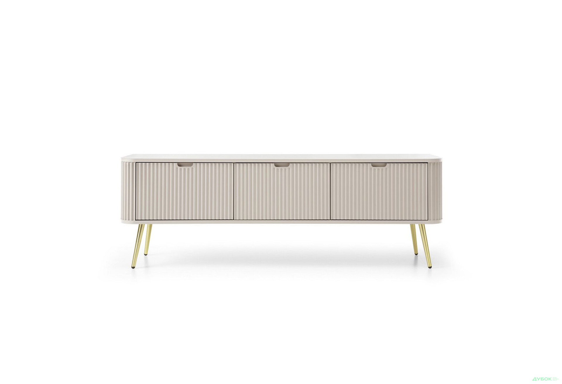 Тумба під ТВ Perfect Home Зова / Zova з 3 дверками 168 см, кашемір, золоті ніжки - Зображення 2 Зображення 2 - Тумба під ТВ Perfect Home Зова / Zova з 3 дверками 168 см, кашемір, золоті ніжки