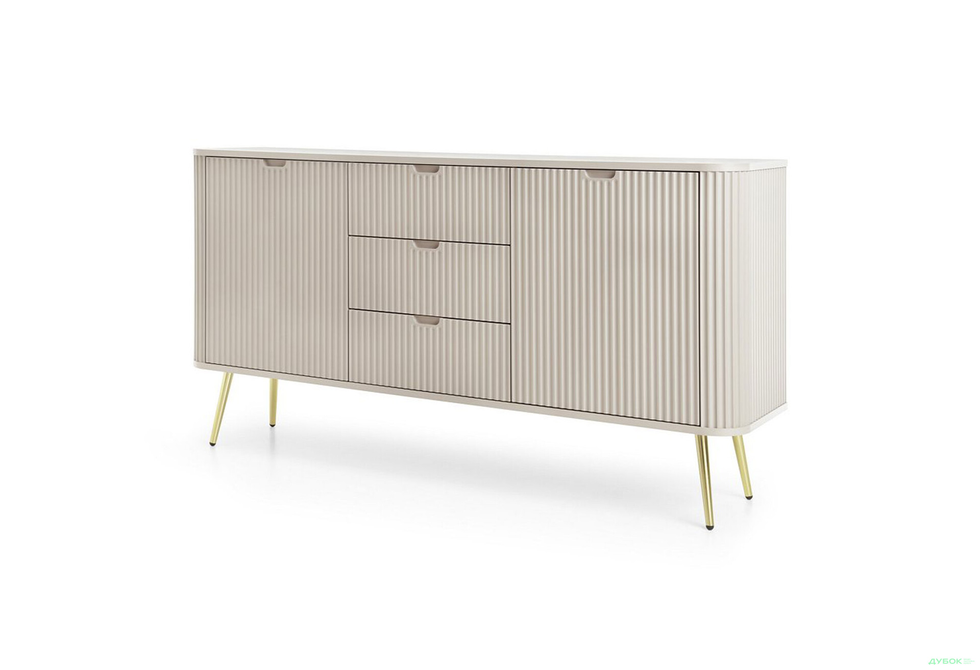 Комод Perfect Home Зова / Zova 2-дверный с 3 ящиками 168 см, кашемир, золотые ножки - Изображение 1 Изображение 1 - Комод Perfect Home Зова / Zova 2-дверный с 3 ящиками 168 см, кашемир, золотые ножки