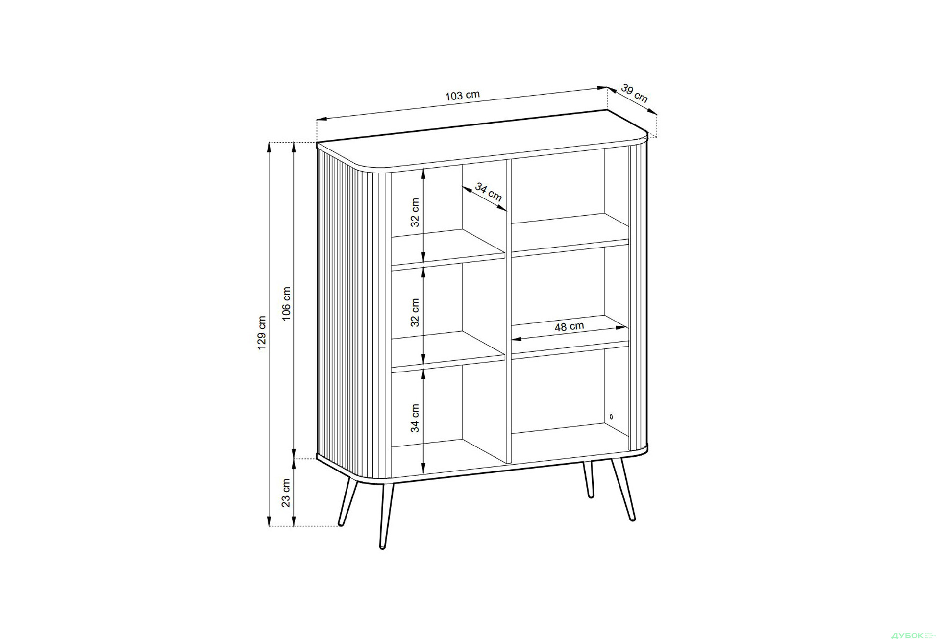 Комод Perfect Home Зова / Zova 2-дверный 103 см, кашемир, золотые ножки - Изображение 3 Изображение 3 - Комод Perfect Home Зова / Zova 2-дверный 103 см, кашемир, золотые ножки