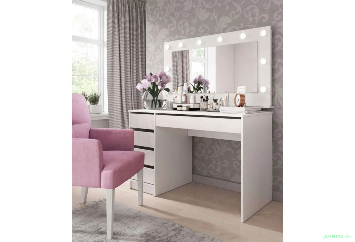 Изображение 5 - Стол письменный Perfect Home Ада / Ada 120х55 см с 5 ящиками, белый