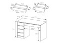 Изображение 8 - Стол письменный Perfect Home Ада / Ada 120х55 см с 5 ящиками, белый глянец