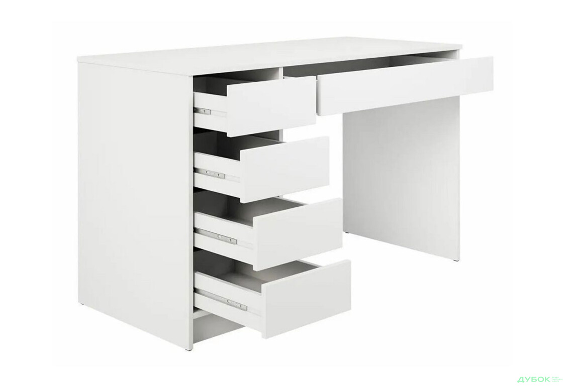 Изображение 3 - Стол письменный Perfect Home Ада / Ada 120х55 см с 5 ящиками, белый глянец