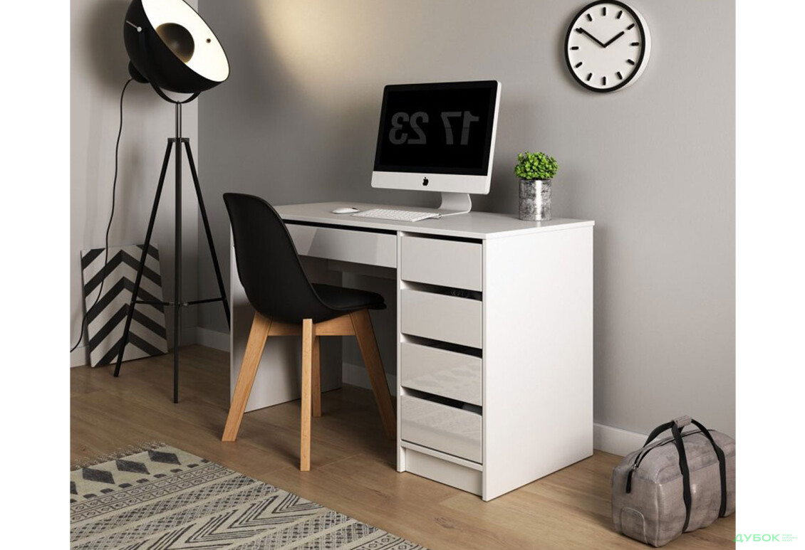 Изображение 6 - Стол письменный Perfect Home Ада / Ada 120х55 см с 5 ящиками, белый глянец