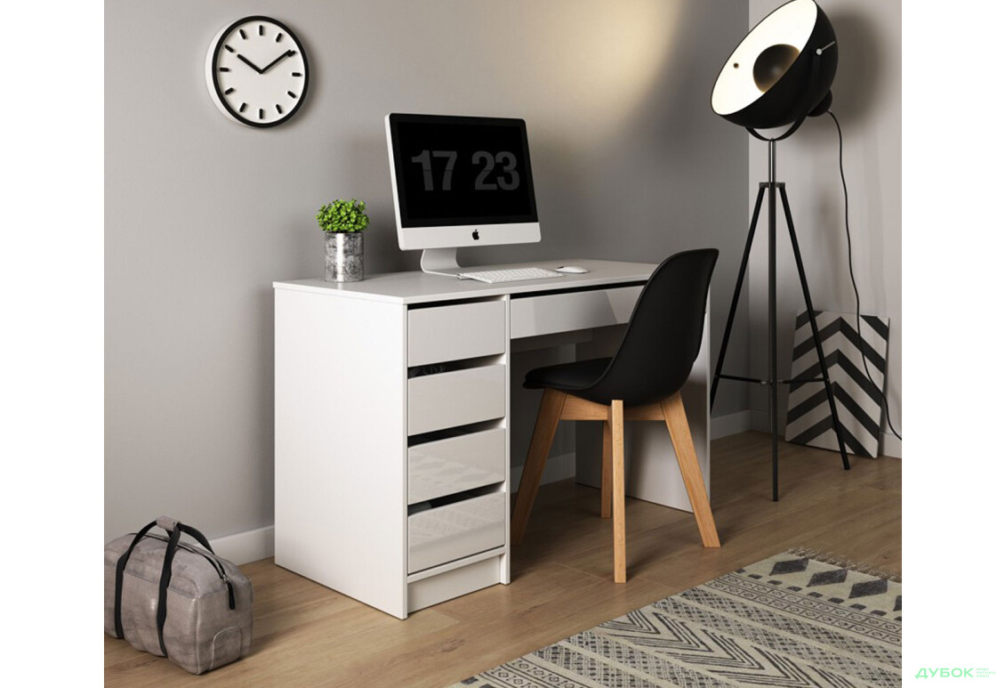 Изображение 7 - Стол письменный Perfect Home Ада / Ada 120х55 см с 5 ящиками, белый глянец