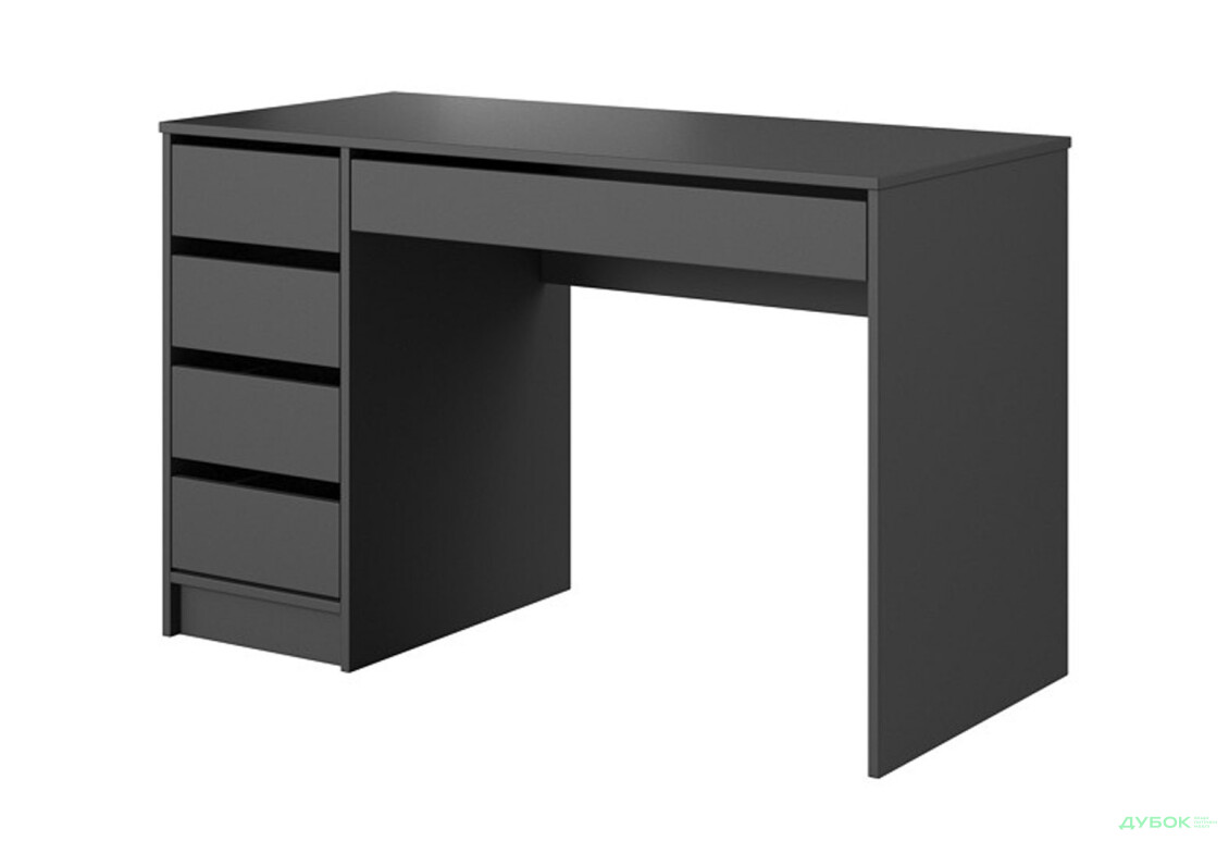 Стіл письмовий Perfect Home Ада / Ada 120х55 см з 5 шухлядами, антрацит - Зображення 1 Зображення 1 - Стіл письмовий Perfect Home Ада / Ada 120х55 см з 5 шухлядами, антрацит