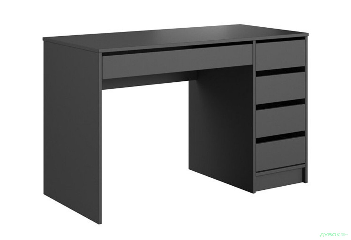 Стіл письмовий Perfect Home Ада / Ada 120х55 см з 5 шухлядами, антрацит - Зображення 2 Зображення 2 - Стіл письмовий Perfect Home Ада / Ada 120х55 см з 5 шухлядами, антрацит