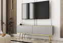Изображение 2 - Тумба под ТВ Perfect Home Оро / Oro с 2 дверками 135 см, серый, золотые ножки