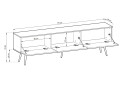 Изображение 4 - Тумба под ТВ Perfect Home Оро / Oro MDF с 3 дверками 175 см, бежевый, золотые ножки