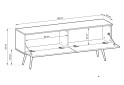 Зображення 3 - Тумба під ТВ Perfect Home Оро / Oro MDF з 2 дверками 135 см, чорний, золоті ніжки