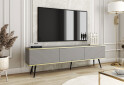 Зображення 2 - Тумба під ТВ Perfect Home Оро / Oro MDF з 3 дверками 175 см, сірий, чорні ніжки