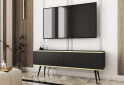 Зображення 2 - Тумба під ТВ Perfect Home Оро / Oro з 2 дверками 135 см, чорний, чорні ніжки