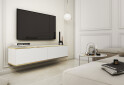 Зображення 2 - Тумба під ТВ Perfect Home Оро / Oro навісна з 2 дверками 135 см, білий
