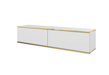 Тумба под ТВ Perfect Home Оро / Oro навесная с 2 дверками 135 см, белый