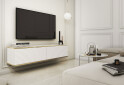 Зображення 2 - Тумба під ТВ Perfect Home Оро / Oro MDF навісна з 2 дверками 135 см, білий