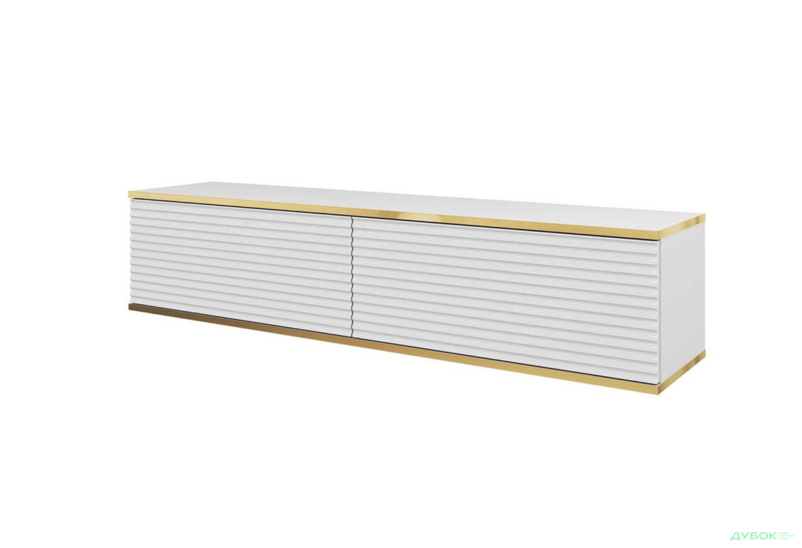 Тумба під ТВ Perfect Home Оро / Oro MDF навісна з 2 дверками 135 см, білий