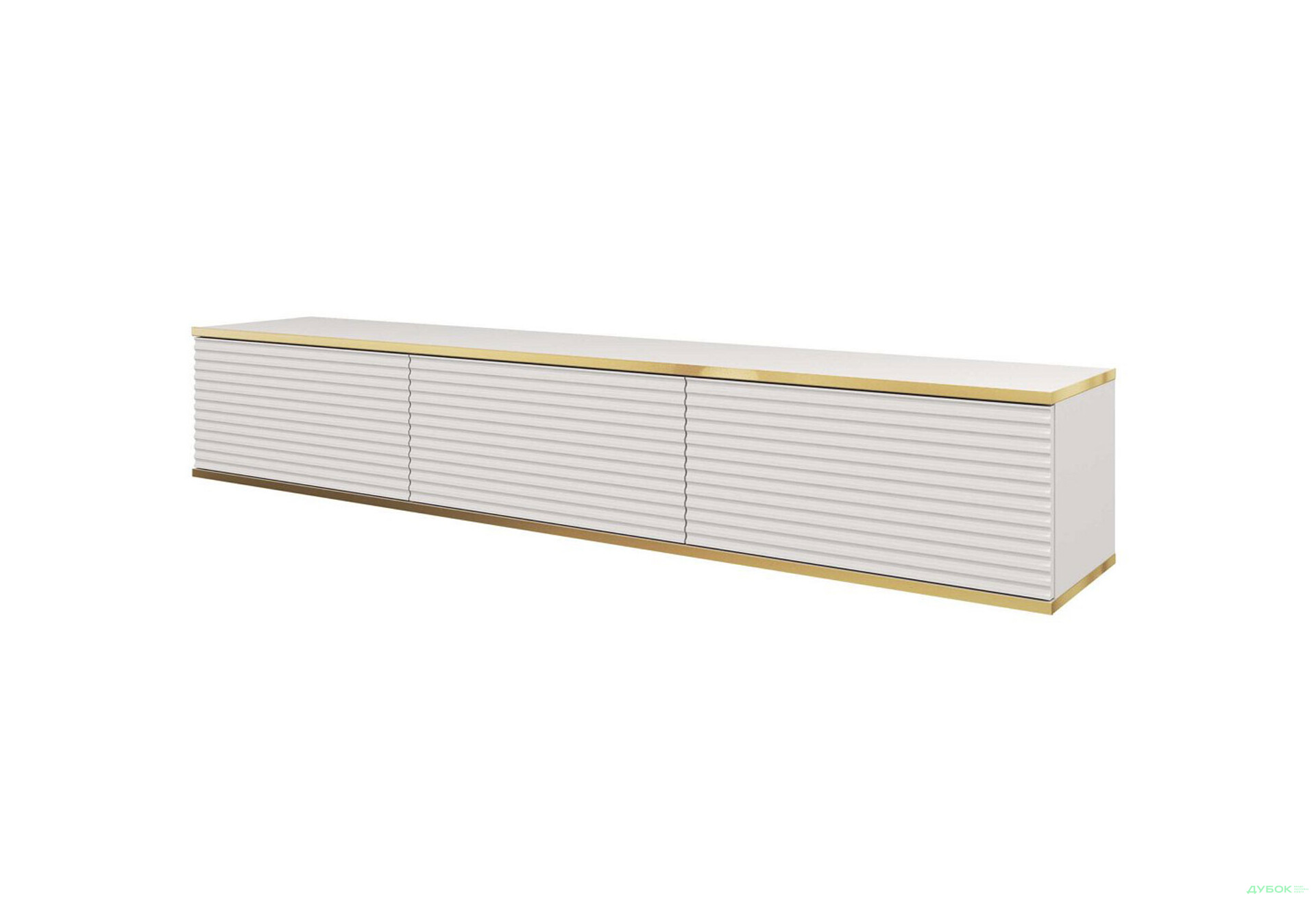Зображення 1 - Тумба під ТВ Perfect Home Оро / Oro MDF навісна з 3 дверками 175 см, білий