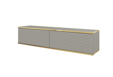 Тумба під ТВ Perfect Home Оро / Oro MDF навісна з 2 дверками 135 см, сірий