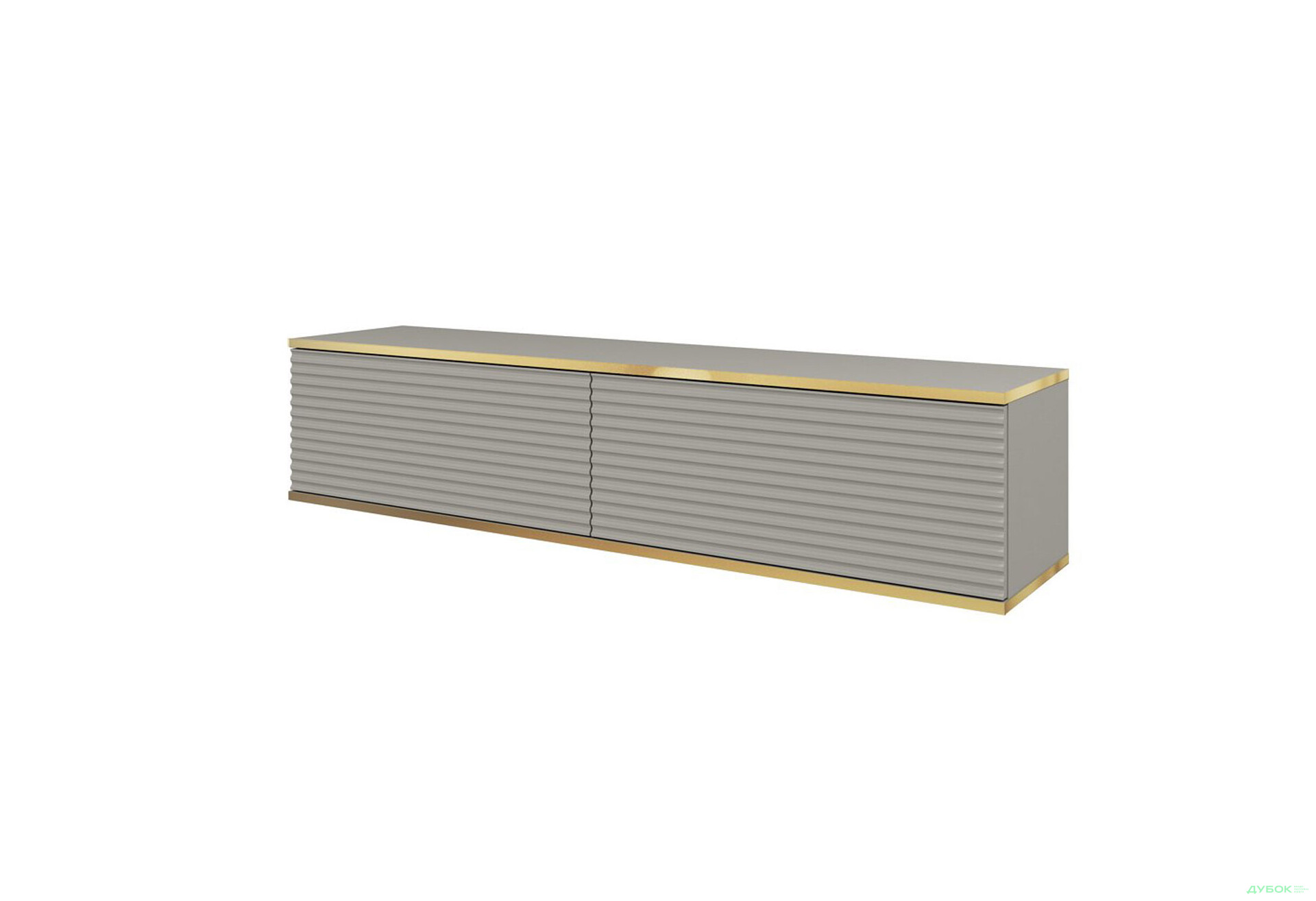 Тумба під ТВ Perfect Home Оро / Oro MDF навісна з 2 дверками 135 см, сірий - Зображення 1 Зображення 1 - Тумба під ТВ Perfect Home Оро / Oro MDF навісна з 2 дверками 135 см, сірий