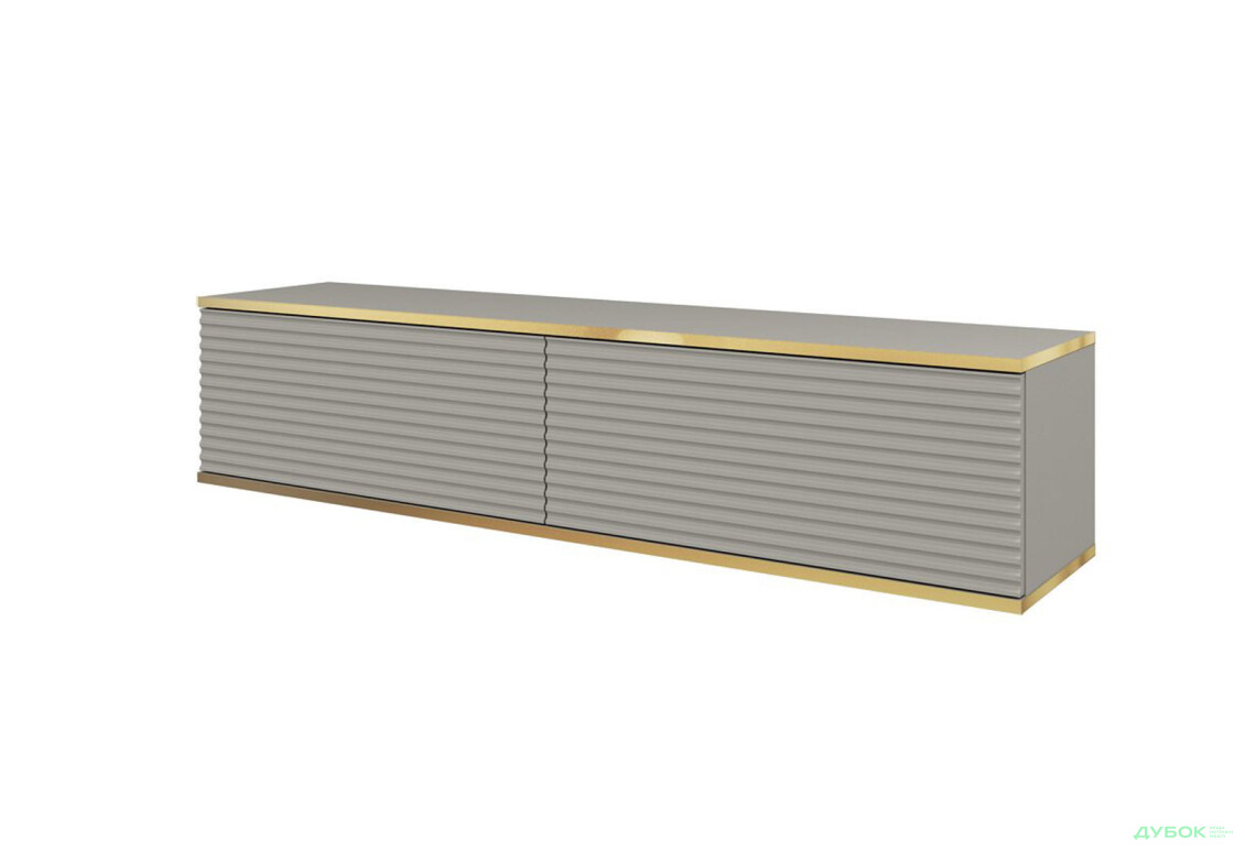 Тумба під ТВ Perfect Home Оро / Oro MDF навісна з 2 дверками 135 см, сірий - Зображення 1 Зображення 1 - Тумба під ТВ Perfect Home Оро / Oro MDF навісна з 2 дверками 135 см, сірий