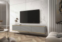 Зображення 2 - Тумба під ТВ Perfect Home Оро / Oro MDF навісна з 3 дверками 175 см, сірий