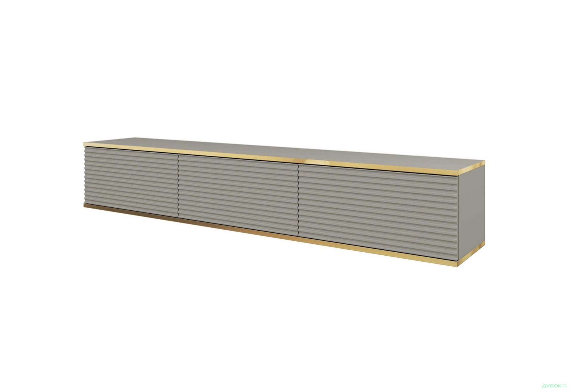 Зображення 1 - Тумба під ТВ Perfect Home Оро / Oro MDF навісна з 3 дверками 175 см, сірий
