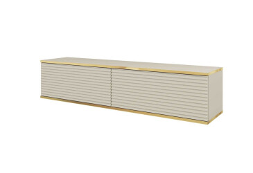Тумба під ТВ Perfect Home Оро / Oro MDF навісна з 2 дверками 135 см, бежевий