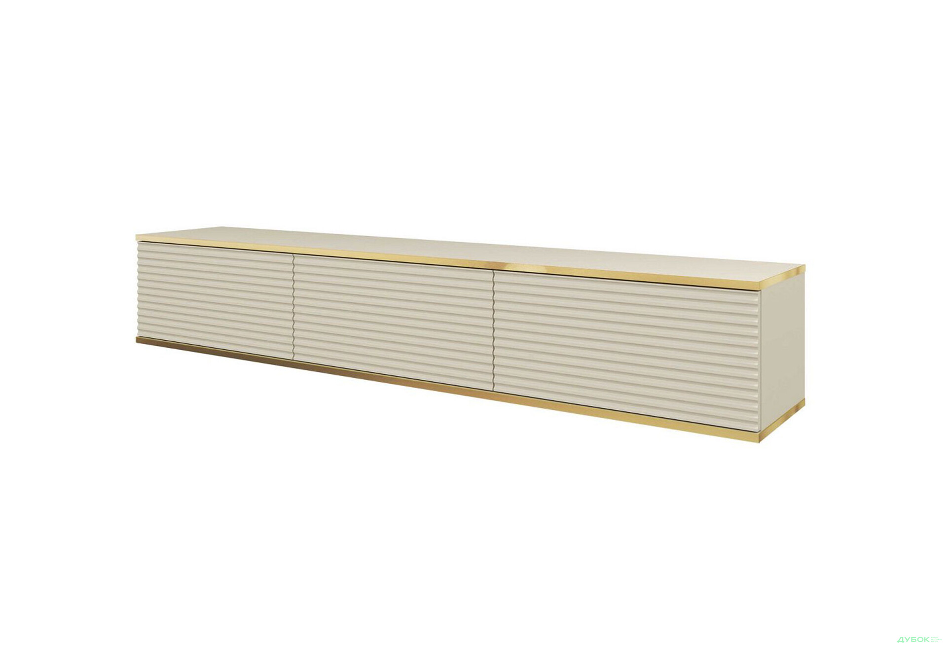 Изображение 1 - Тумба под ТВ Perfect Home Оро / Oro MDF навесная с 3 дверками 175 см, бежевый