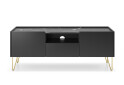 Тумба під ТВ Perfect Home Гармоні / Harmony з 2 дверками та шухлядою 144 см, чорний / чорний мармур роял - Зображення 3 Зображення 3 - Тумба під ТВ Perfect Home Гармоні / Harmony з 2 дверками та шухлядою 144 см, чорний / чорний мармур роял