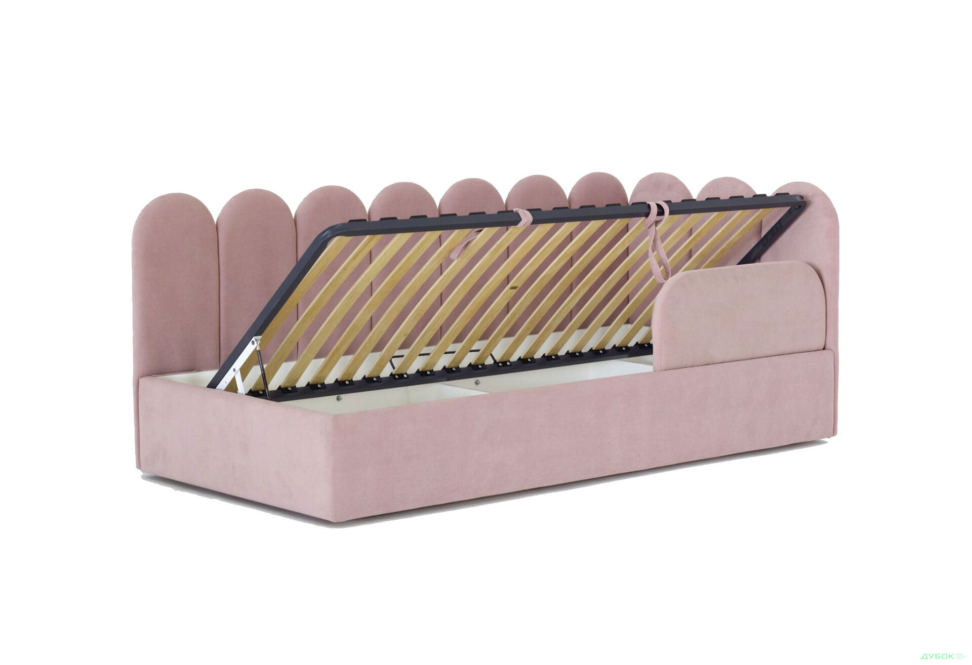 Ліжко-подіум Eurosof Емелі 80х190 см з нішею та металопідйомником + бортик - Зображення 3 Зображення 3 - Ліжко-подіум Eurosof Емелі 80х190 см з нішею та металопідйомником + бортик