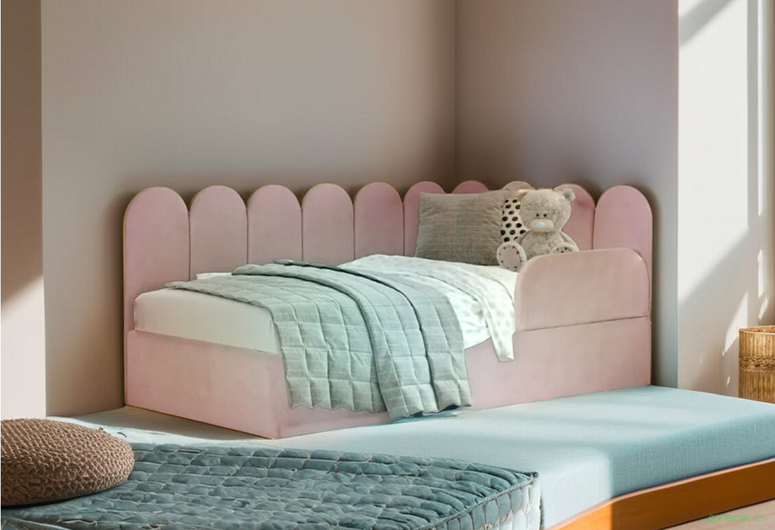 Ліжко-подіум Eurosof Емелі 80х190 см з нішею та металопідйомником + бортик - Зображення 2 Зображення 2 - Ліжко-подіум Eurosof Емелі 80х190 см з нішею та металопідйомником + бортик