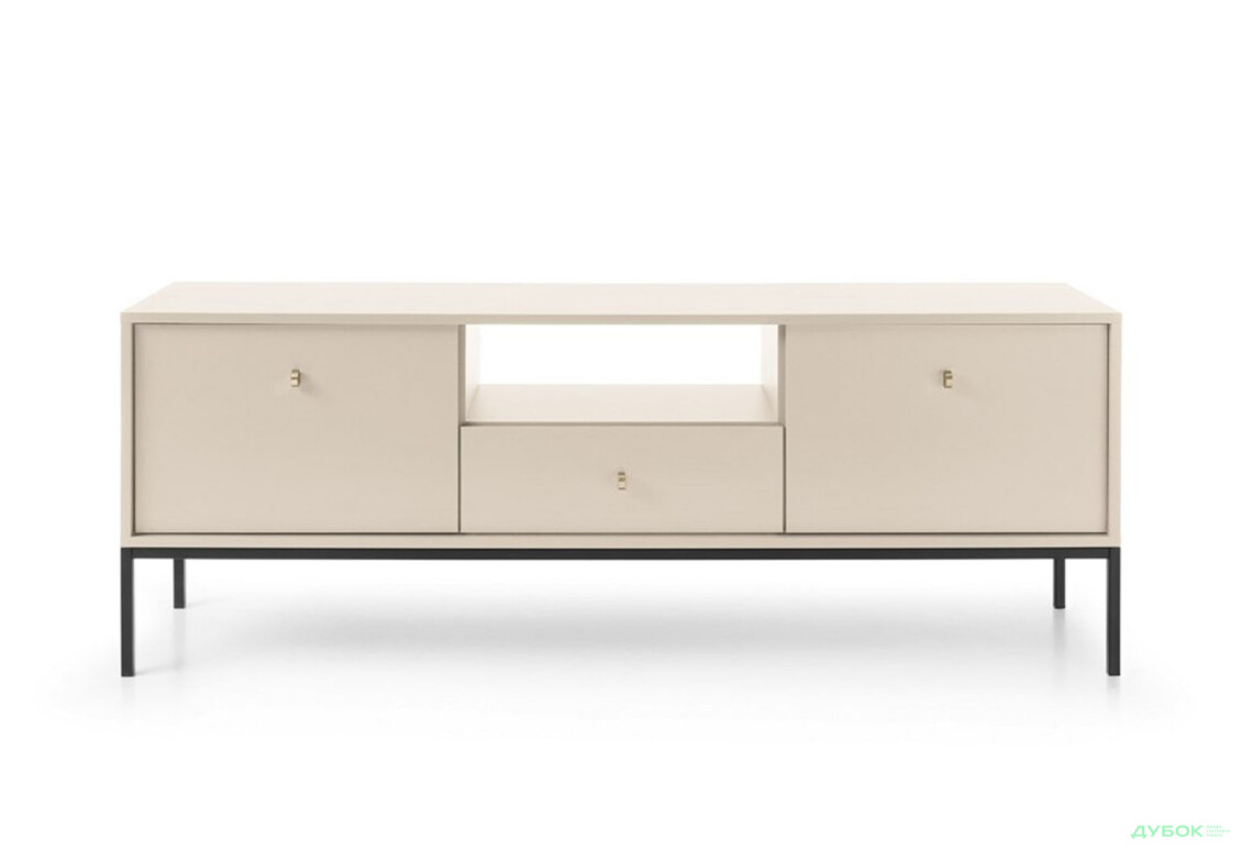 Тумба під ТВ Perfect Home Моно / Mono з 2 дверками, шухлядою та полицею 154 см, беж пісочний, чорні ніжки - Зображення 3 Зображення 3 - Тумба під ТВ Perfect Home Моно / Mono з 2 дверками, шухлядою та полицею 154 см, беж пісочний, чорні ніжки