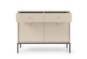 Комод Perfect Home Моно / Mono 2-дверний з 2 шухлядами 104 см, беж пісочний, чорні ніжки - Зображення 5 Зображення 5 - Комод Perfect Home Моно / Mono 2-дверний з 2 шухлядами 104 см, беж пісочний, чорні ніжки