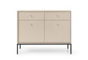 Комод Perfect Home Моно / Mono 2-дверний з 2 шухлядами 104 см, беж пісочний, чорні ніжки - Зображення 3 Зображення 3 - Комод Perfect Home Моно / Mono 2-дверний з 2 шухлядами 104 см, беж пісочний, чорні ніжки