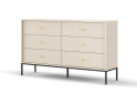 Комод Perfect Home Моно / Mono з 6 шухлядами 154 см, беж пісочний, чорні ніжки - Зображення 3 Зображення 3 - Комод Perfect Home Моно / Mono з 6 шухлядами 154 см, беж пісочний, чорні ніжки