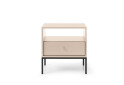Приліжкова тумба Perfect Home Моно / Mono з шухлядою та полицею 54 см, беж пісочний, чорні ніжки - Зображення 2 Зображення 2 - Приліжкова тумба Perfect Home Моно / Mono з шухлядою та полицею 54 см, беж пісочний, чорні ніжки