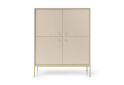 Комод Perfect Home Моно / Mono 4-дверний 104 см, беж пісочний, золоті ніжки - Зображення 3 Зображення 3 - Комод Perfect Home Моно / Mono 4-дверний 104 см, беж пісочний, золоті ніжки
