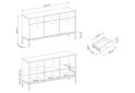 Изображение 5 - Комод Perfect Home Моно / Mono 3-дверный с 3 ящиками 154 см, беж песочный, золотые ножки