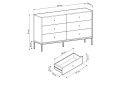 Изображение 3 - Комод Perfect Home Моно / Mono с 6 ящиками 154 см, беж песочный, золотые ножки